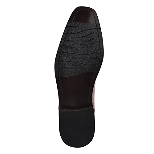 Image of LIBERTYZENO Mens Animal Print & Plain Genuine Leather Adults Lace Up Oxford Dress Shoes for Easter Gift