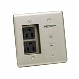 MIW-POWER-PRO-PFP Max-In-Wall Power Outlet Faceplate with (2)15A Outlets, Surge Protection, EMI/RF Filtration