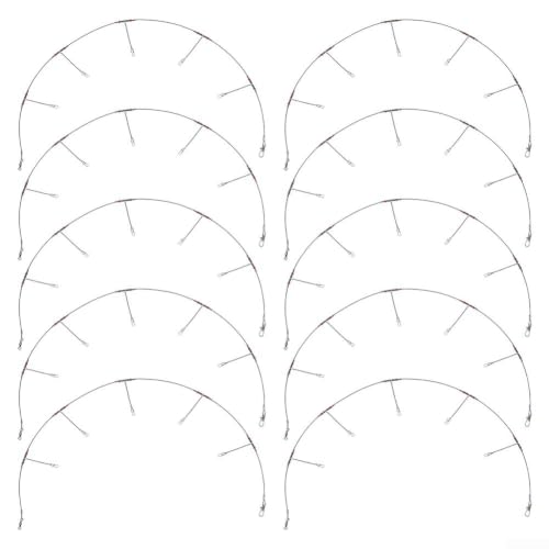 NexRen Kit de aparejos de pesca de agua salada de 5 piezas, brazos de acero inoxidable con broches giratorios para líneas trenzadas y monofilamento (2 brazos)
