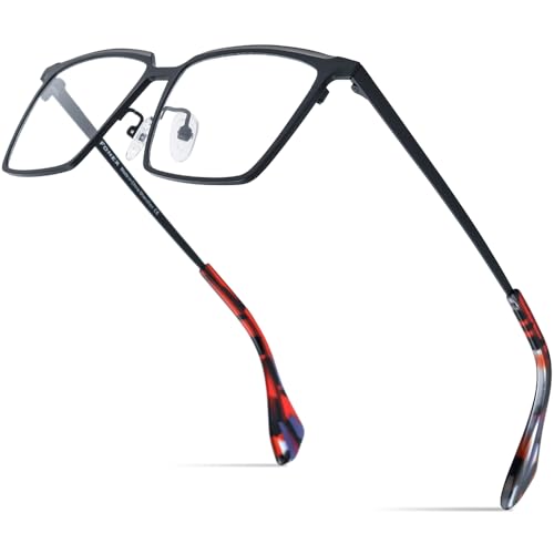 Image of FONEX Colorful Pure Titanium Glasses Frame Women Retro Round Eyeglasses