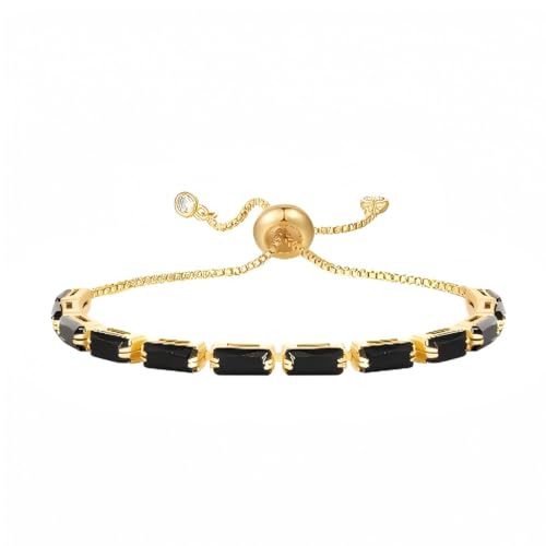 Tennis Bracelet for Women, 14K Gold Plated Cubic Zirconia Adjustable Bracelets Trendy Jewelry Present