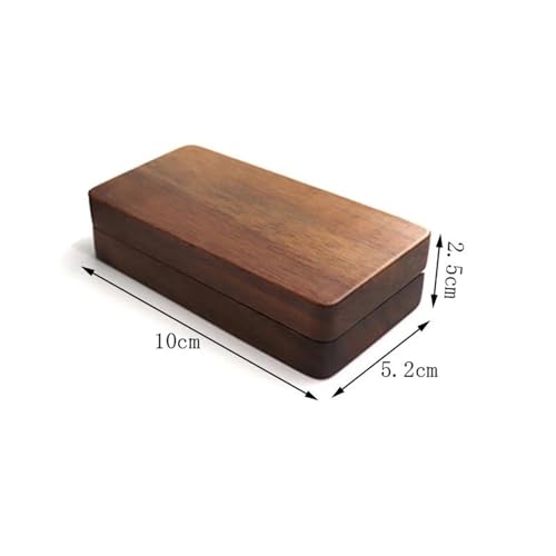 Boîte à bijoux en bois massif pour collier et bague de luxe - 4