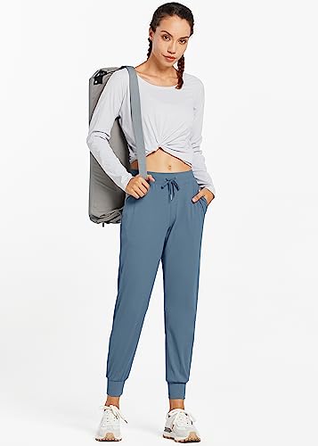 Image of Libin Women's Joggers Pants Athletic Casual Sweatpants Petite /Regular /Tall | Running, Workout, Gym, Yoga, Lounge, Travel, Golf Clothes with Pockets, 4 way stretch, Tapered, Dance Trousers
