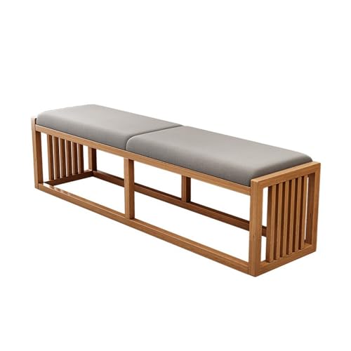 Taburete moderno de madera maciza de estilo chino, banco largo de nogal XL, zapatero, mesita de noche, banco de sofá esquinero, elegante decoración del hogar.