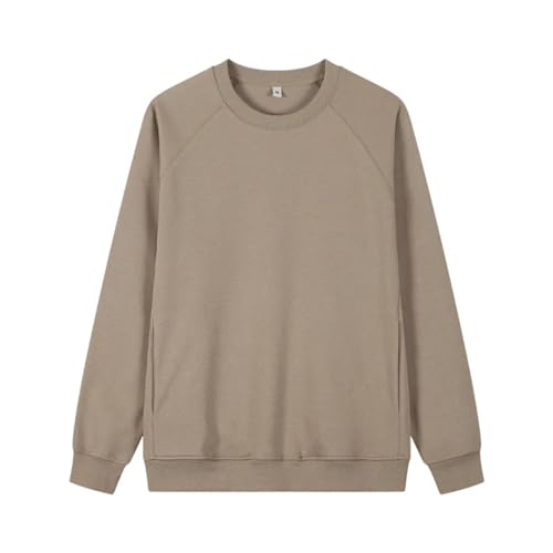 DBFBDTU Autumn Winter Unisex Sweatshirt Solid Color O-Neck Loose Casual Long Sleeve Youth Tops2
