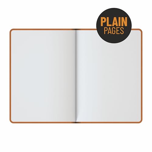 Image of Anupam Hexy A5 Unruled, Notebook | 192 Pages, 80 GSM Plain Journal | Leather Textured PU | 2026 Office Notebook -for journaling, writing, Note Taking, Diary for women and men (Brown)