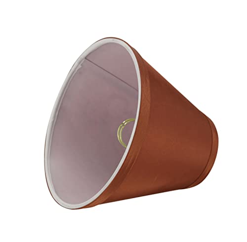 Image of Aspen Creative 32111-5A, Hardback Empire Clip-On Chandelier Lamp Shade, Redwood, 3 inch Top x 6 inch Bottom x 5 inch Slant Height, Set of 5