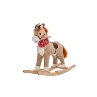 NINODOVAE Kids Rocking horse,Plush Stuffed Animal Rocker, for kids 1-3 years