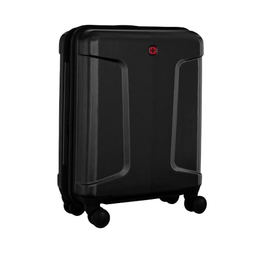 WENGER Legacy Large Valise Rigide à 4 roulettes, Trolley, Grand Format, 99 (115) l, Serrure de sécurité, Femmes Hommes, Voyages Vacances, Noire, 610867