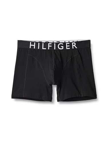 Tommy Hilfiger Boxers Longs Lot de 3 Homme avec Ceinture à Motif Logo, Noir (Black/Black/Black), M