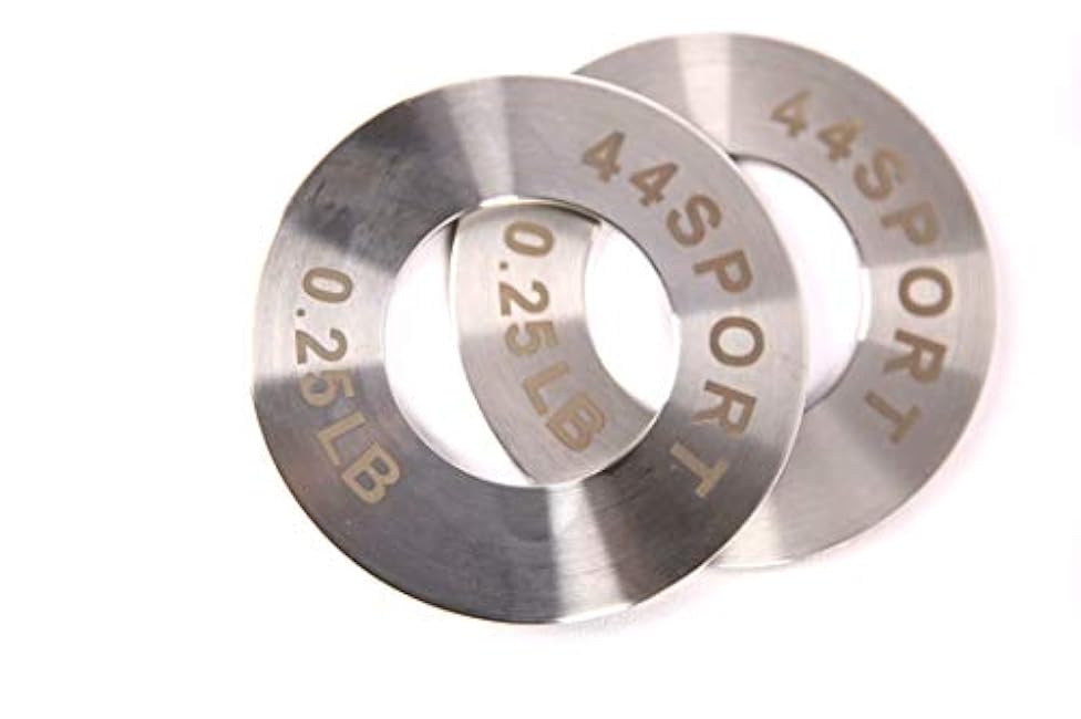 44SPORT Olympic Fractional Steel Plates -Pair of 1/4, 1/2, 3/4, 1 lb Weights (8 Total)