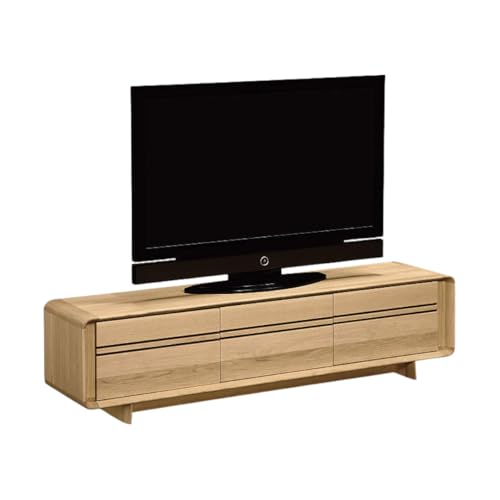カリモク家具『テレビボード』QU6107 [1068] 家具 国産 テレビ台 カリモク家具 ダイニング リビング 収納 無垢 木製 国産 インテリア 転倒防止 ローボード テレビラック ラウンジ オーク 幅 1800 mm 曲面加工 家具 AV機器収納 引っ越し 転居 祝い