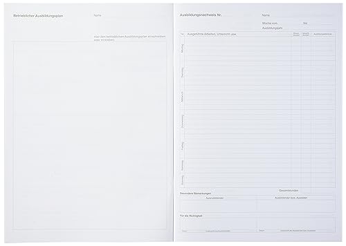 Herlitz 840702 Berichtsheft für Berufsausbildung, A4, 28 Blatt, 5-er Pack (5)
