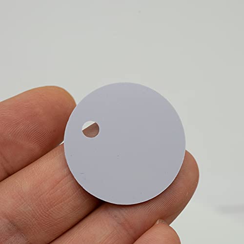 Kunststoff-ID-Nummernschilder, graviert, Schlüsselanhänger, ID-Tags ohne Schlüsselringe (201-300, blau)