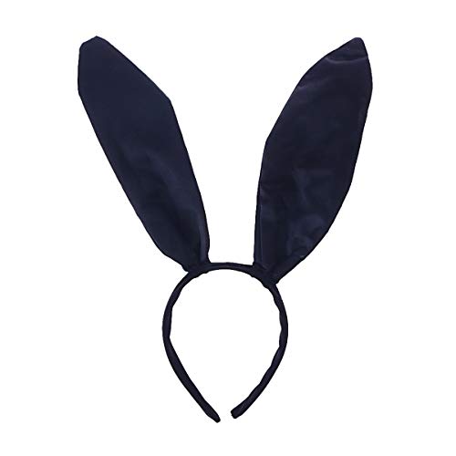 FRECI Bunny Headband Sequins Rabbit Ear Hair Band for Nightclubs & Masquerade & Halloween & Christmas Party Supplies (Black)