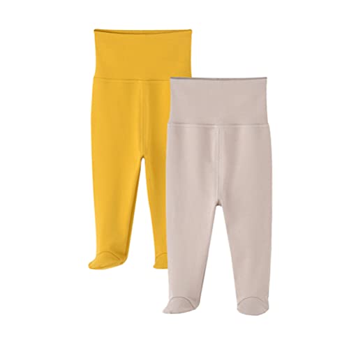 RUKOSU Newborn Infant Baby Boys Girls Soft Cotton High Waist Footed Pants Casual Leggings with Feet