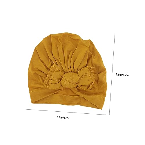 3pcs Newborn Knotted Pullover Hat Set Soft Cotton Bow-Knot Winter Hat for Infant Ear Protection Unisex Outdoor Headgear for Babies2