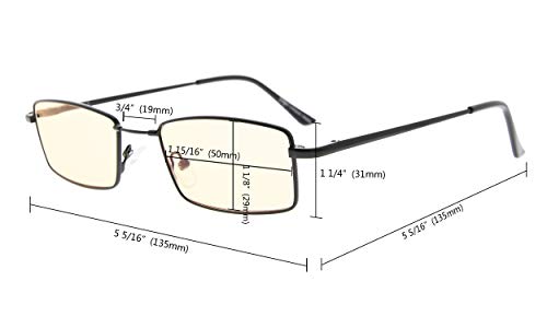 Image of Eyekepper 4 Pack Reading Glasses Blue Light Blocking Memory Titanium Bridge Computer Readers