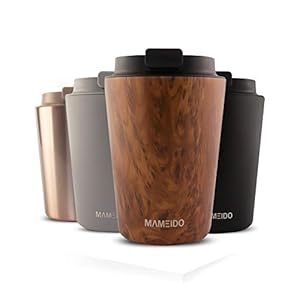 MAMEIDO Thermosbeker 350ml – Koffiemok gemaakt van roestvrij staal dubbelwandig geïsoleerd, lekvrij – Coffee to go Mok…