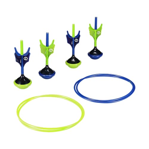 Spalding - Lawn Darts Set, 6 Piece Outdoor Toss Game with 4 Soft Tip Lawn Darts and 2 Large Target Rings, All Weather Backyard Family Game for Indoor Outdoor Play