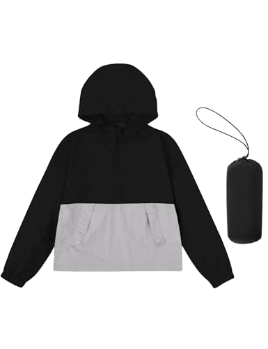 Kids Lightweight Waterproof Hooded Rain Jacket for Spring Fall Winter3