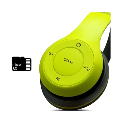 Image of icall P47 Wireless Gaming Bluetooth Headphones Over Ear Enjoy 6 Hrs Playback (Green)