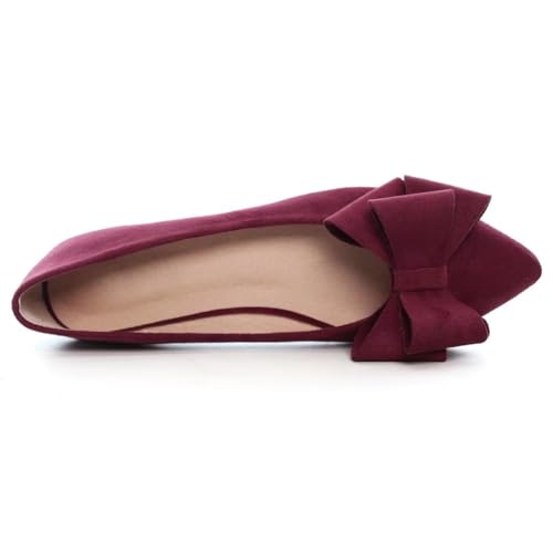 Image of TN TANGNEST Women Fashion Bowknot Flats Comfort Pointed Toe Dress Shoes