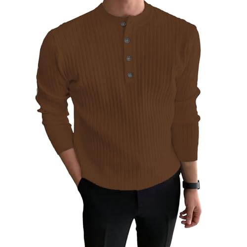 Pull en tricot pour homme à manches raglan et col rond classique