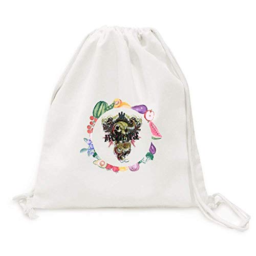 Sac tissu pliable serpent vert pour fruits et légumes avec sangle de maintien