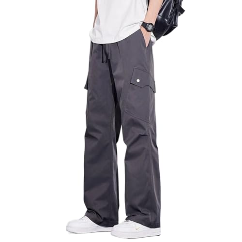 Spring Summer Straight Work Casual Pants Men Loose Casual Thin Trousers
