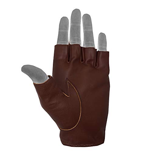 Image of MRX Driving Gloves Button Basic Soft Outdoor Glove Goat Leather Workout Full Finger, Black