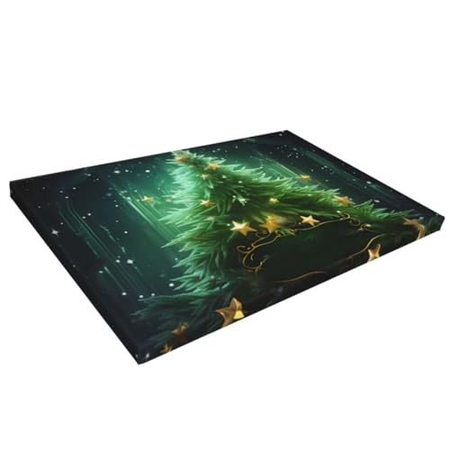 Toile d'arbre de Noël vert poster HD suspendu chambre et salon - 7