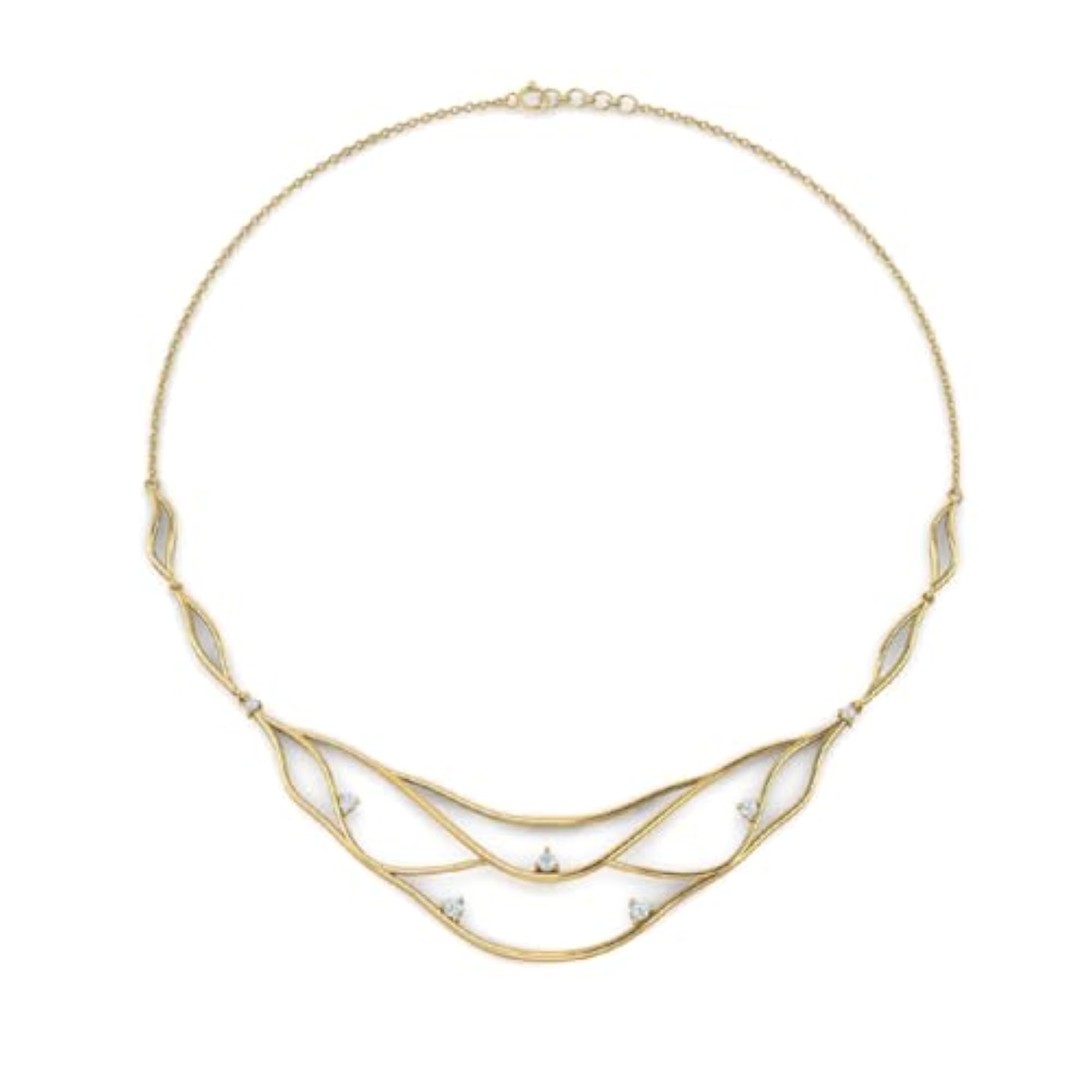 Wave Necklace for Women, Elegant Design