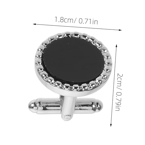 8 pcs botones y gemelos de acrílico negro para camisa miniatura 2