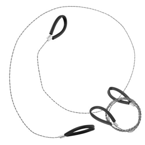 Kisangel Outdoor Survival Wire Saw 2pcs Steel Wire Saws Emergency Camping Tools