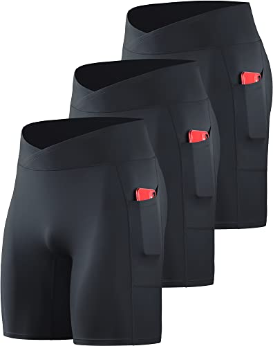 NELEUS Men's Compression Short with Pocket Dry Fit Yoga Running - Main Image