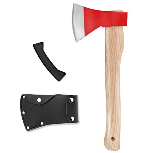Coquimbo Wood Chopping Axe, 14 inch, Splitting Small Axe, Forged Carbon Steel Blade, and Wooden Handle Axes, for Gardening and Camping, etc.