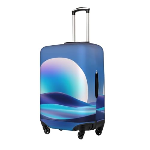 Stylish Suitcases Protector Cover,Elastic Luggage Cover with Azure Serenity Print Fit 18-32 In