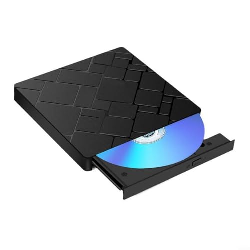 HomeVortex Unidad externa de DVD y CD USB C y USB 3.0, reproductor de grabadora de disco óptico delgado portátil, para computadora de escritorio y todo en juego, transferencia de datos de alta