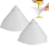 BOBITALK 50 Stück Lacksiebe Lackfilter,likörfilter，Lacksiebe Lackfilter Resin Filter,Nylon Konisches Papier Filter,Einweg Farbe Papier Siebe,Trichterfiltern Lackfilter,Konische Papier Siebe