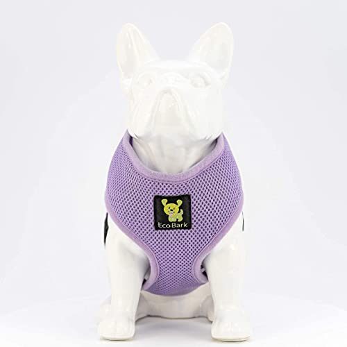 Image of EcoBark Lavender Dog Harness - Eco-Friendly Max Comfort Harnesses - Luxurious Soft Mesh Halter - Over the Head Harness Vest- No Pull and No Choke