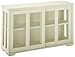 TMS Pacific Stackable Storage with Glass Door, Antique White