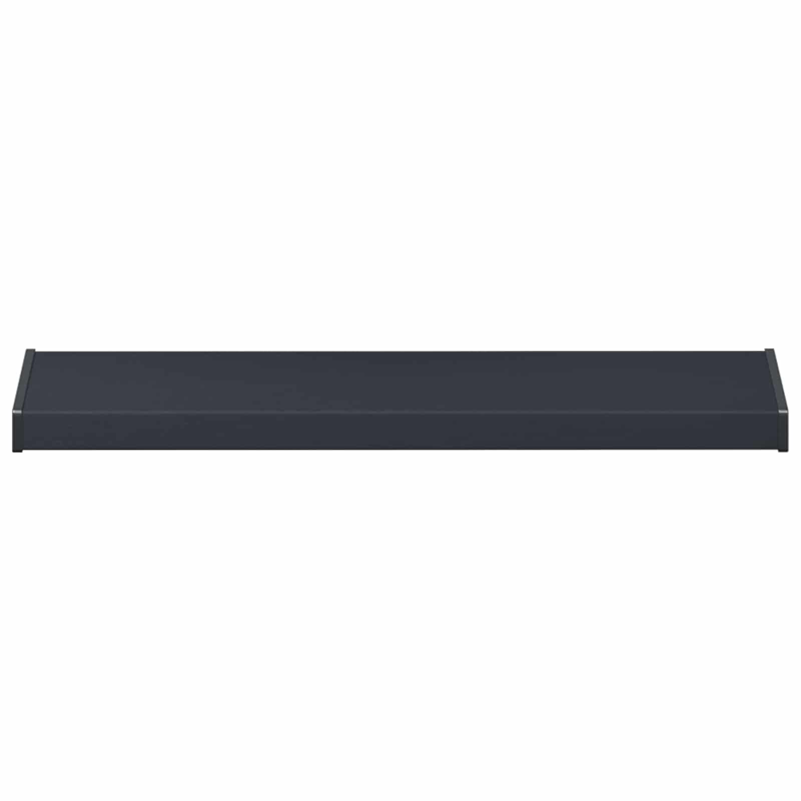 Parapet antracytowy z rysunkiem słojów drewna, 100 x 25 x 4,5 cm, PCW, do użytku wewnątrz i na zewnątrz, wodoodporny, łatwy do czyszczenia, łatwy montaż, wszechstronna dekoracja, trwała