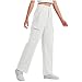 nhApmj Teen Girls Casual Cargo Pants Solid Color Elastic Waist Drawstring Pants 2025 Kids Fashion Preppy Wide Leg Pant Loose