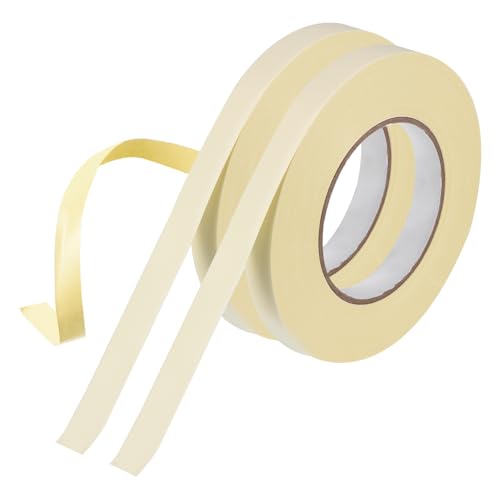 Image of MECCANIXITY 2Pcs Insulating Acetate Roll Cloth Adhesive Tape, 0.6in x 98ft White Electrical Heat Resistant Fabric Tape for Laptop Electric Automotive Guitar Repair Wire Harness