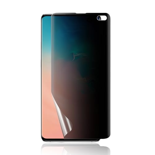 【1枚セット】Galaxy Note10 Plus SC-01M SCV45 用 覗き見防止フィルム 指紋認証対応 【柔らかいTPU素材 自動修復】Galaxy Note10 Plus 対応 3D曲面保護ガラスフィルム【インストールツール付き】貼り付け簡単