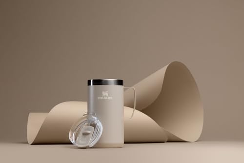 Image of STANLEY Everyday Camp Mug 24oz | Drink Through Lid | Cup for Coffee, Tea and Drinks | Insulated Stainless Steel Coffee Mug | BPA-Free | Toasted Almond