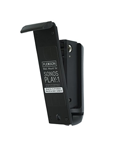 Support mural Sonos Play:1 Flexson noir pour libérer de l'espace au sol - 3