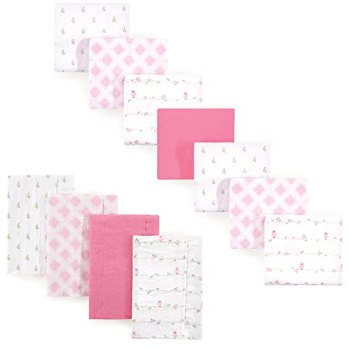 Unisex Baby Cotton Flannel Burp Cloths and Receiving Blankets, 11-Piece, Bird, One Size