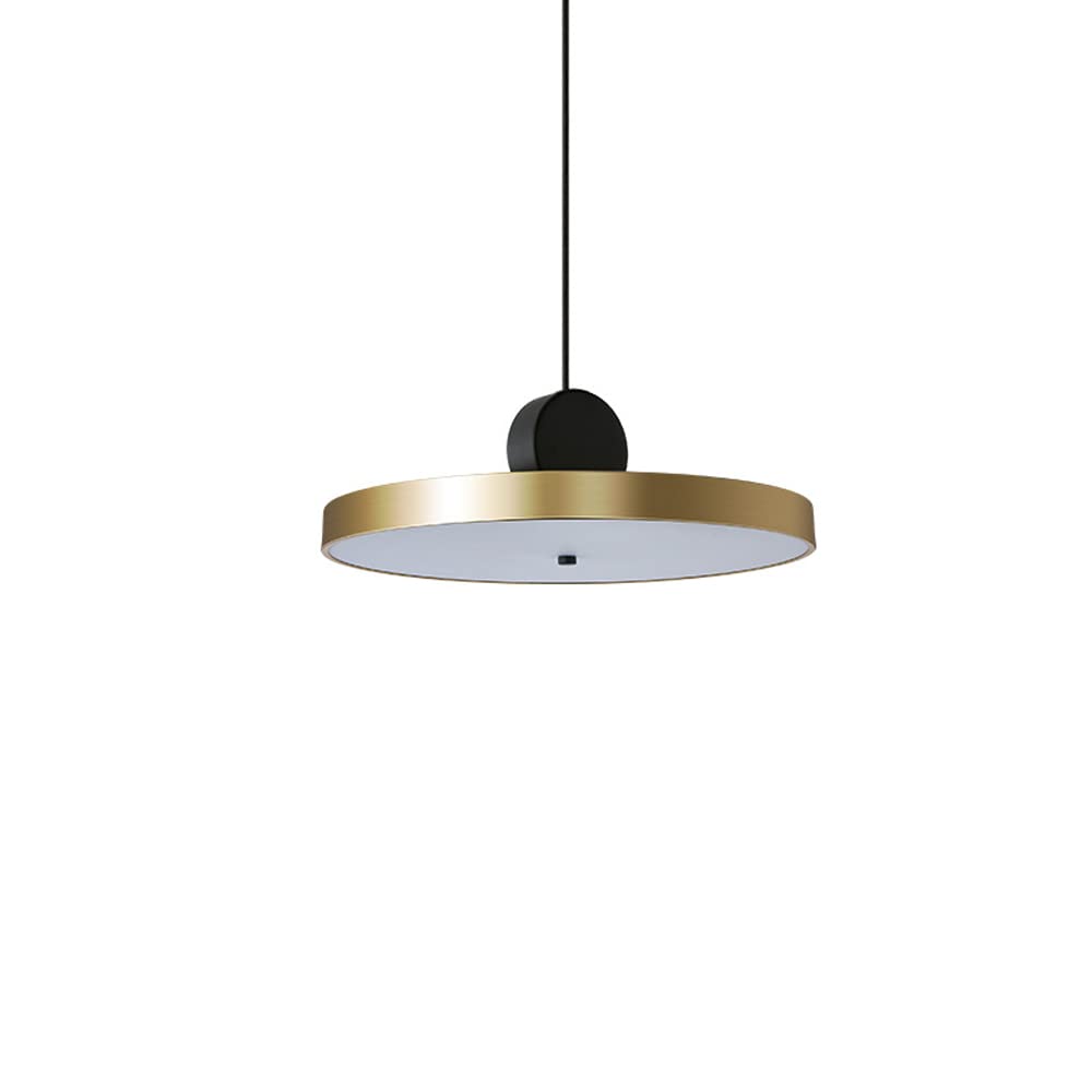 Suspension LED en fer doré 40 cm à éclairage acrylique anti-éblouissement